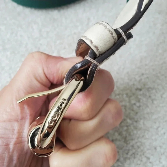 Gucci Green & Red Web Canvas Belt Leather Trim Gold Horsebit Buckle Unisex - Picture 4 of 13